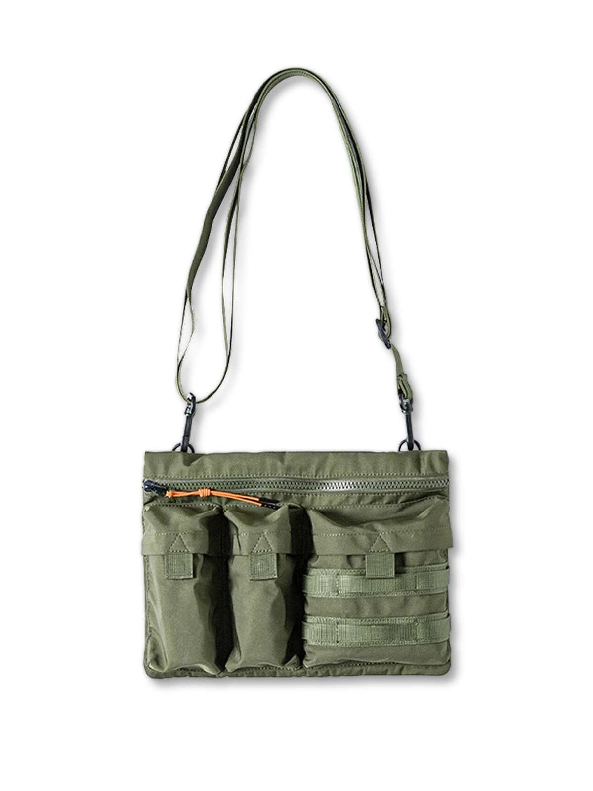 2WAY仕様ショルダー＆ウエストバッグ、ツイルポリエステル、3Dマルチポケット、軽量コンパクト、耐摩耗性耐熱性