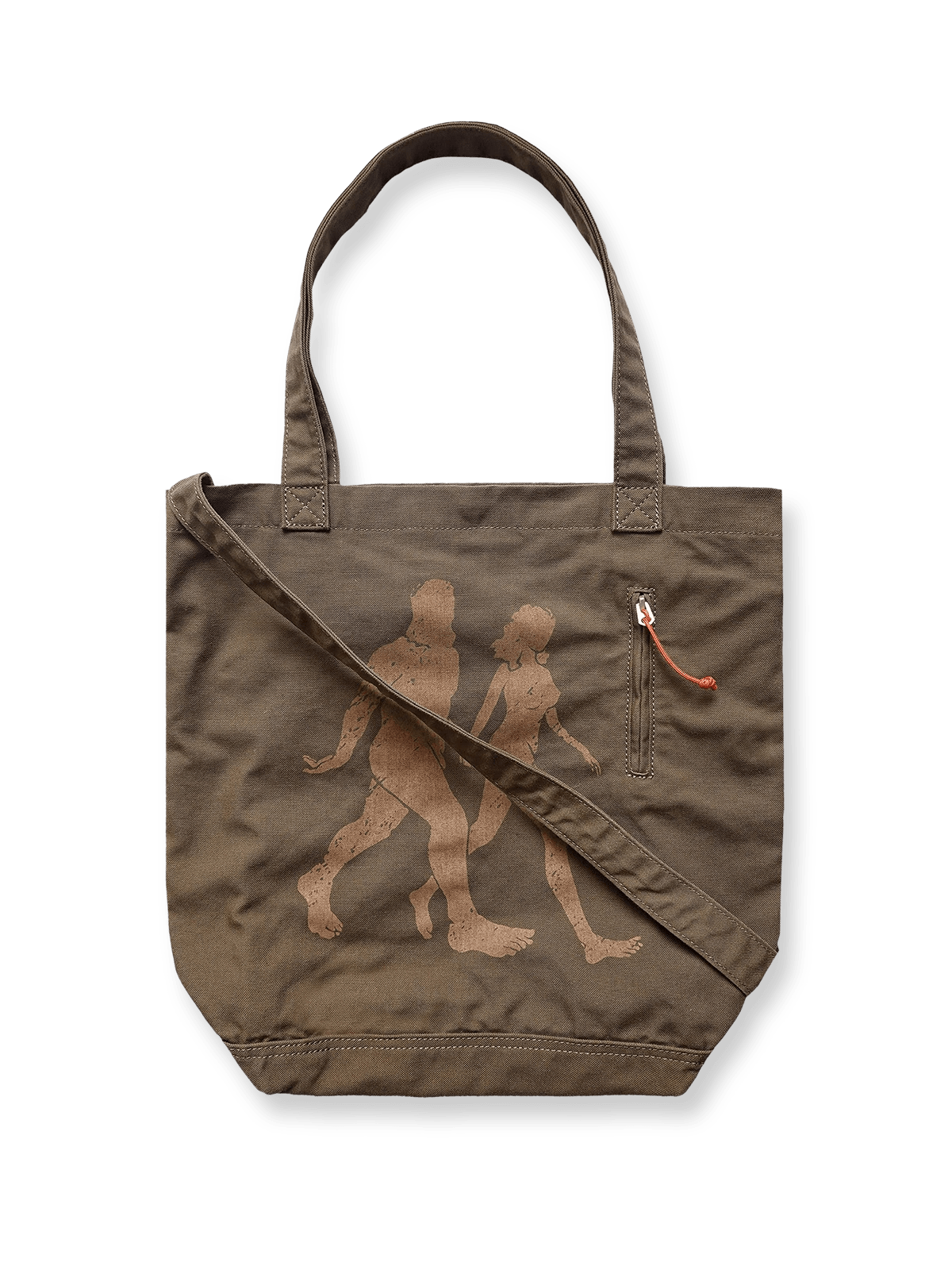 BLEUNUIITの耐久性キャンバス2WAYバッグ、中サイズ、ウォッシュ加工で独自のスタイルを演出、白背景