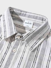 3色展開 ストライプ柄 長袖シャツ