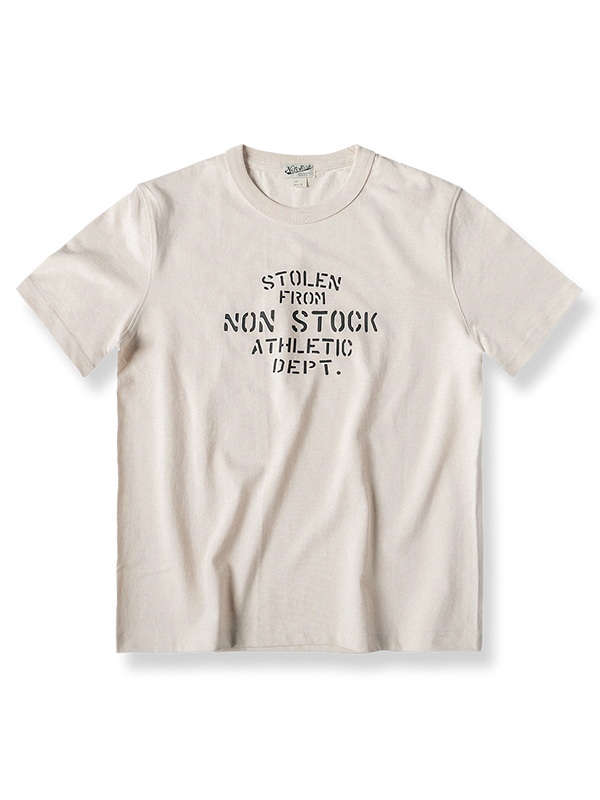 300g厚手コットンのサイドシームレスアスレチックTシャツ。