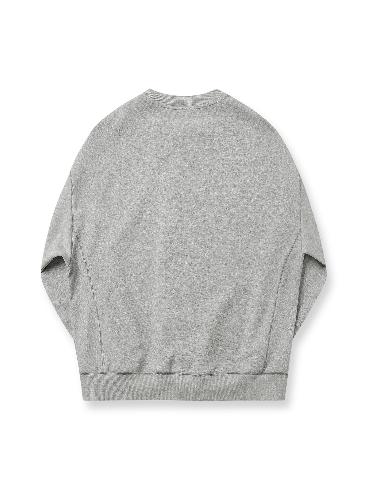  グレーの軽量で肌触りの良いエアコットンプルオーバースウェットの全体展示