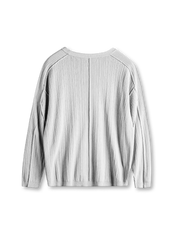 3Dリブ 切替コットンニット