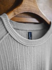 3Dリブ 切替コットンニット