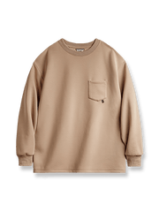 3Dロゴプリントのリラックスフィットスウェットシャツの展示