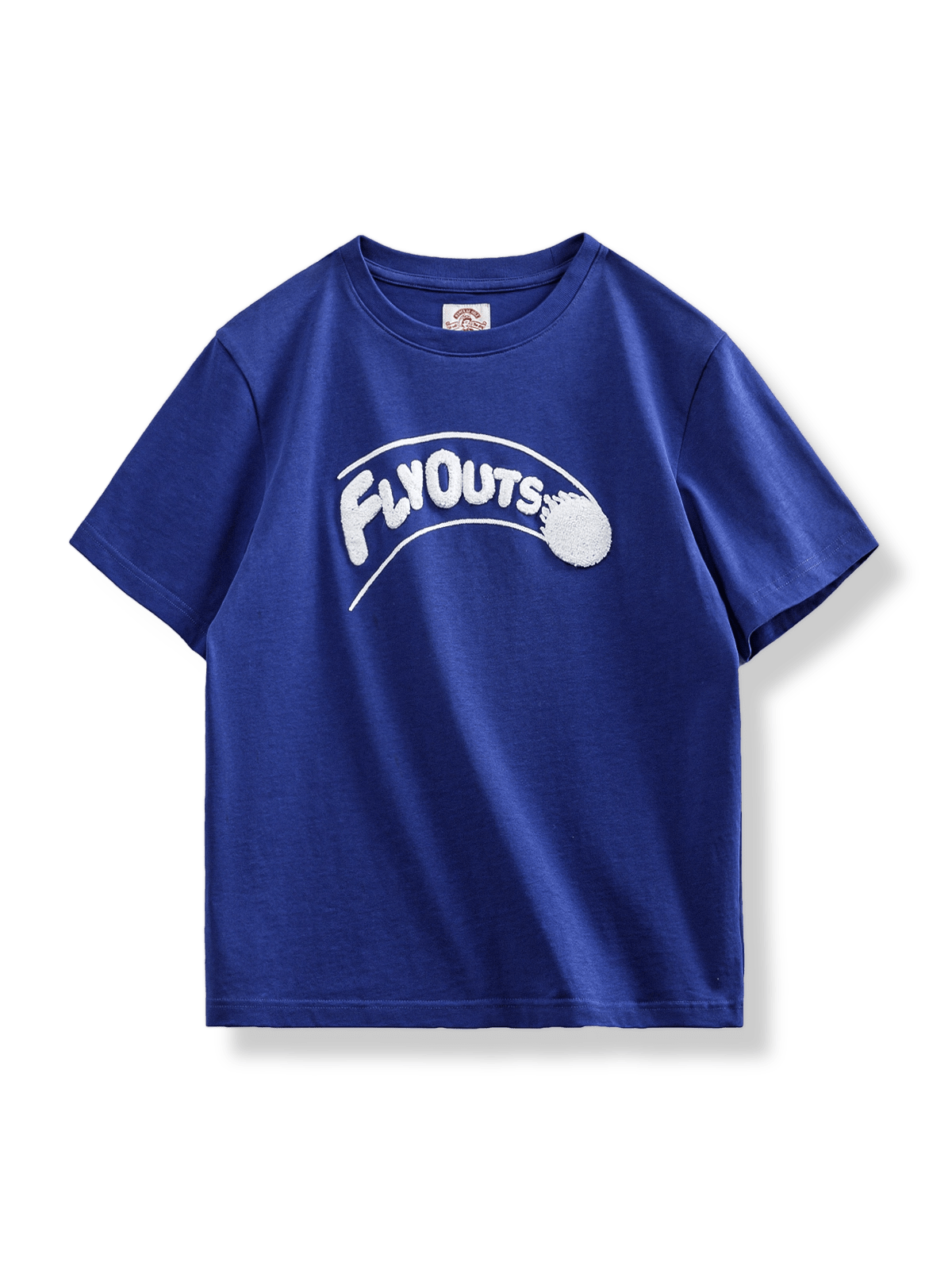 PESSOA CLUBクラインブルー3D刺繍ショートスリーブTシャツ正面展示