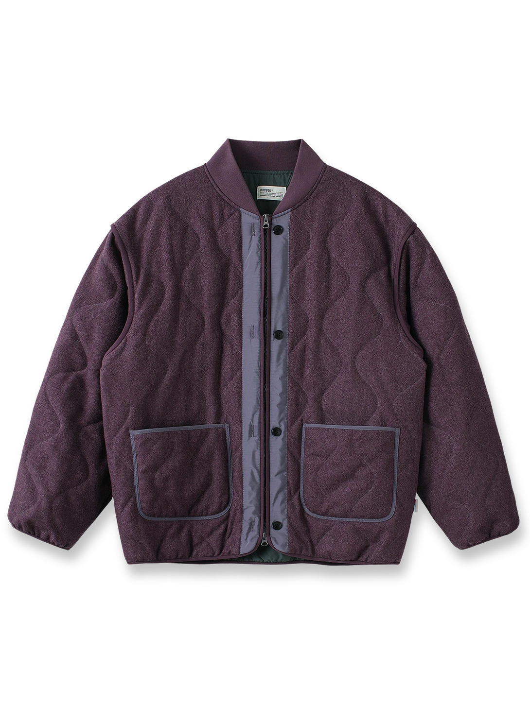 3M™ シンサレート中綿入りウール混紡ジャケット、配色パイピング加工とYKKジッパー付き