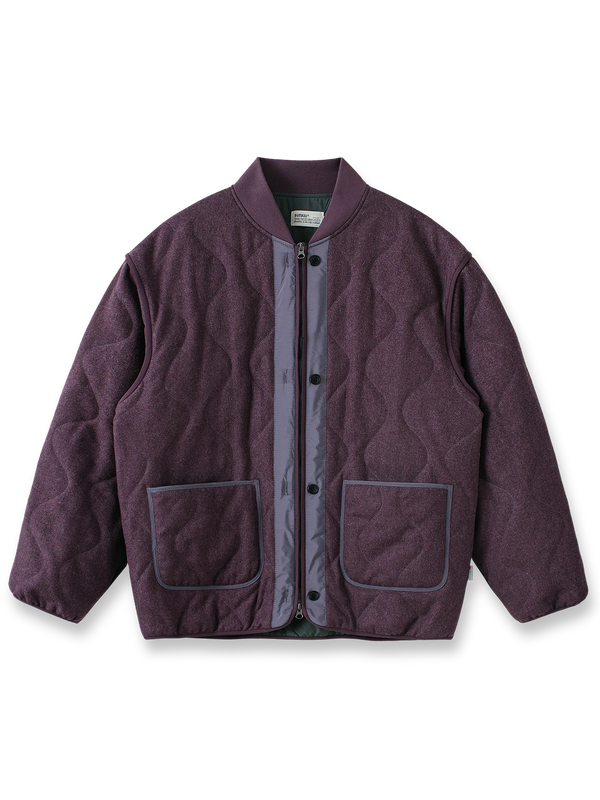 3M™ シンサレート中綿入りウール混紡ジャケット、配色パイピング加工とYKKジッパー付き