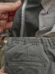 4色 ウエストゴム ワイドパンツ