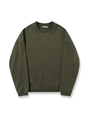 ブルーのヴィンテージアメリカンスタイルルーズフィットスウェットの正面展示