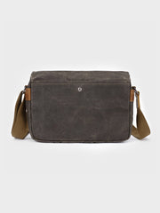 5色 キャンバスレザー混合 ショルダーバッグ