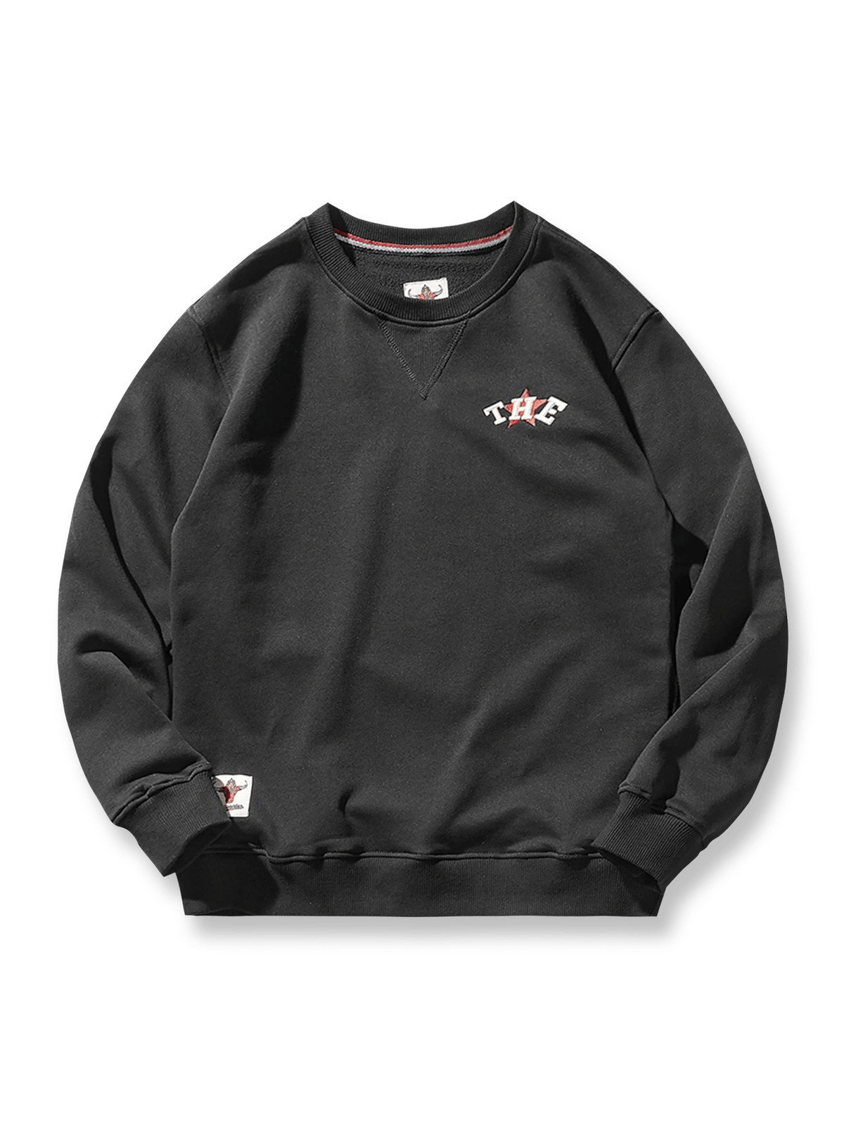 製品画像: 5色展開のクラシックなヘビーウェイトパイルクルーネックスウェットの全体画像