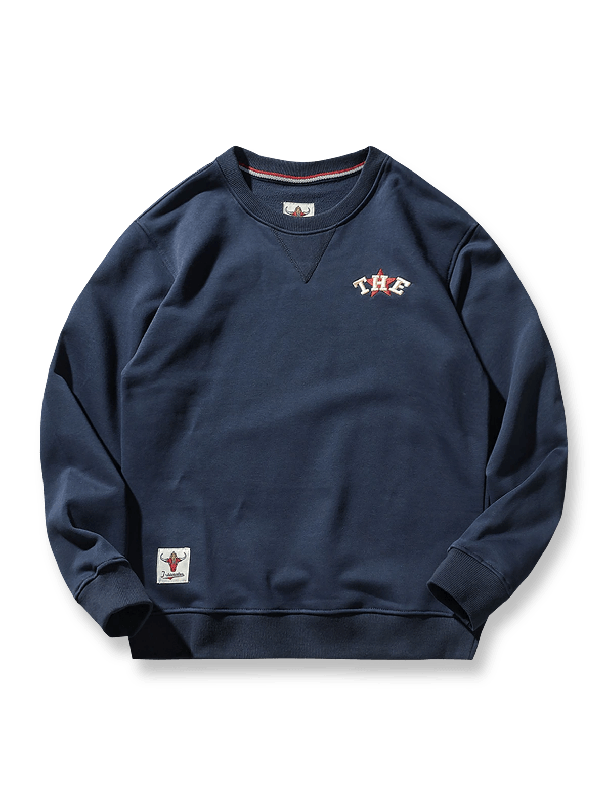 製品画像: 5色展開のクラシックなヘビーウェイトパイルクルーネックスウェットの全体画像