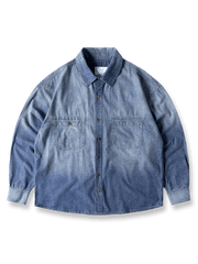 50日間ウォッシュ加工とルーズフィットが際立つ長袖シャツ