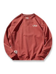 ヘビーウェイトパイルコットンとウォッシュ加工が特徴のクルーネックスウェット