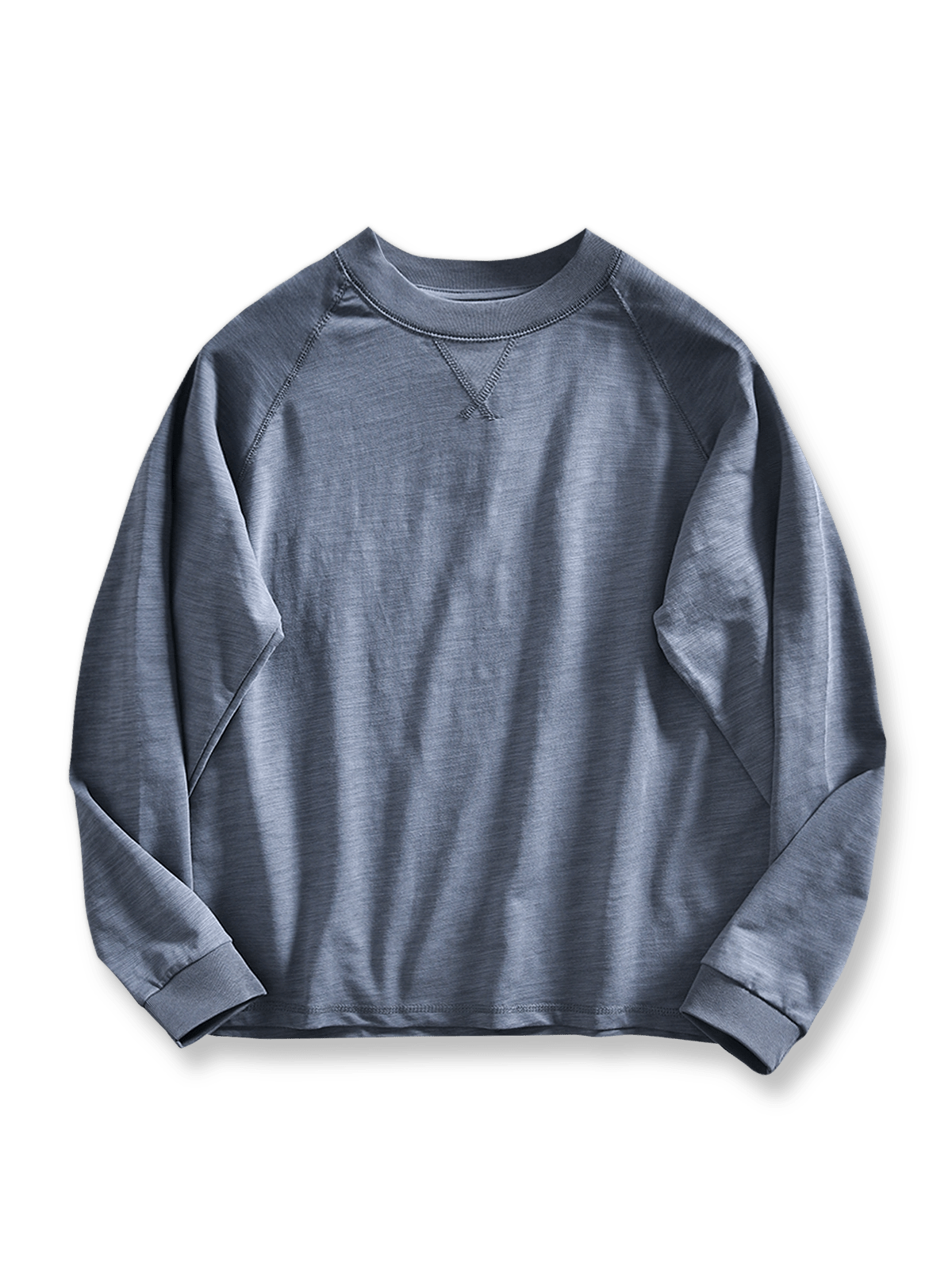 竹節糸素材とラグランスリーブが特徴の5色展開ヘビーウェイト長袖Tシャツ