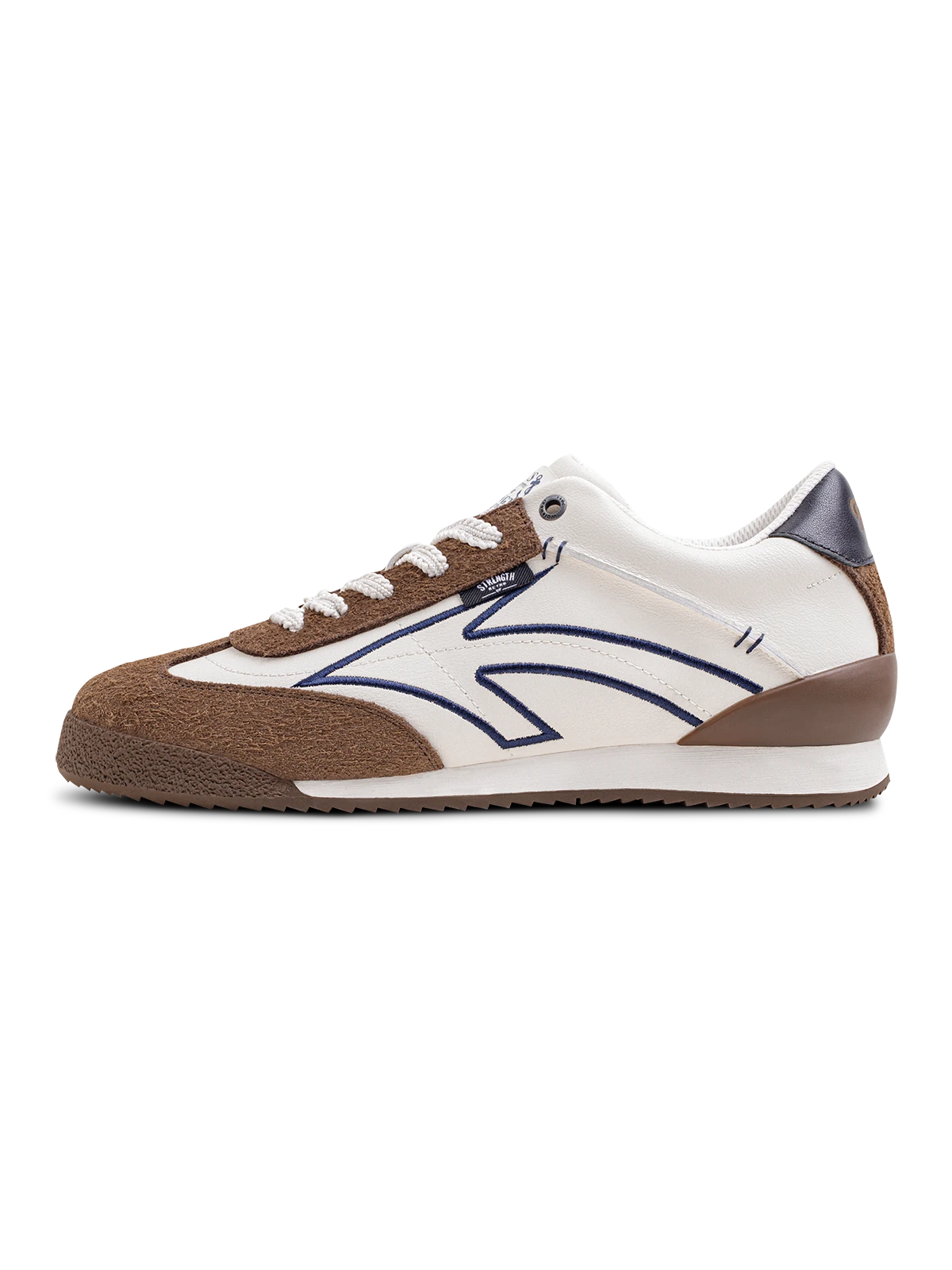 60年代風のパッチワークデザインが際立つベースボールスタイルシューズ