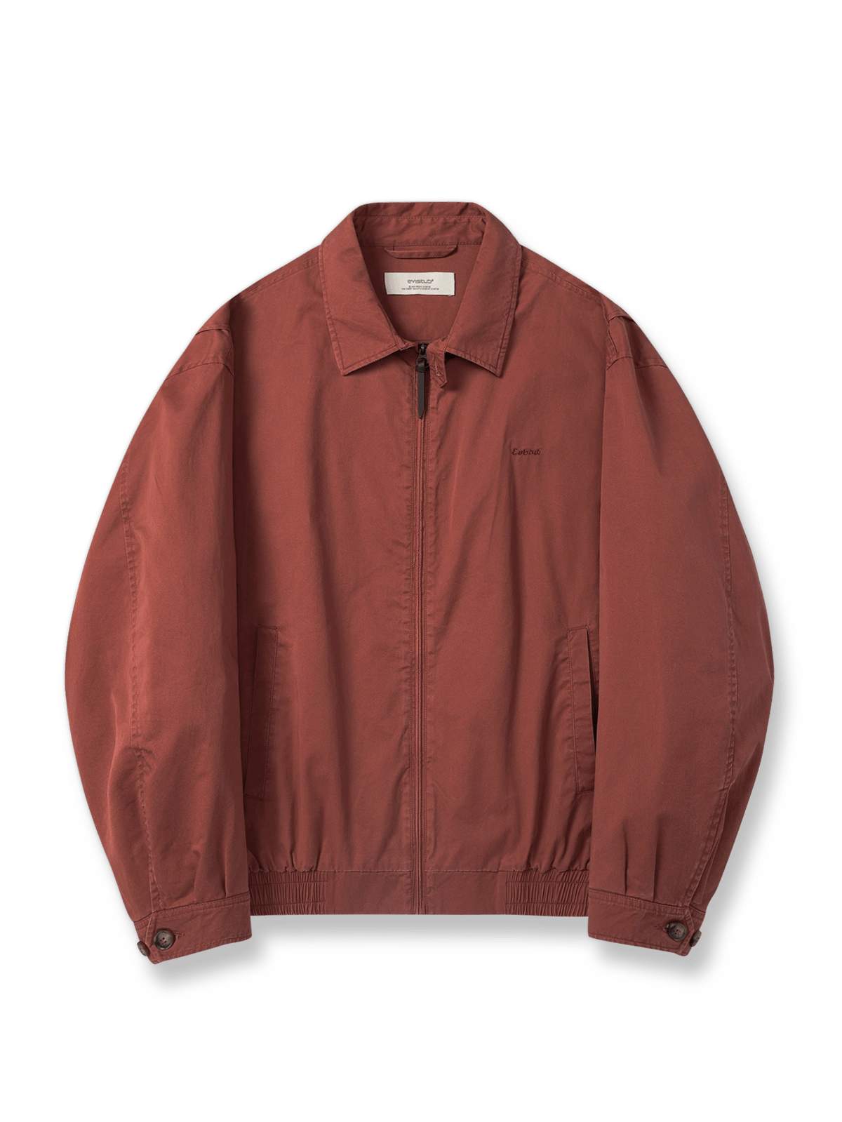 ヴィンテージテイストの襟デザインと比翼仕立てが特徴の6色展開コットンG9ハリントンジャケット