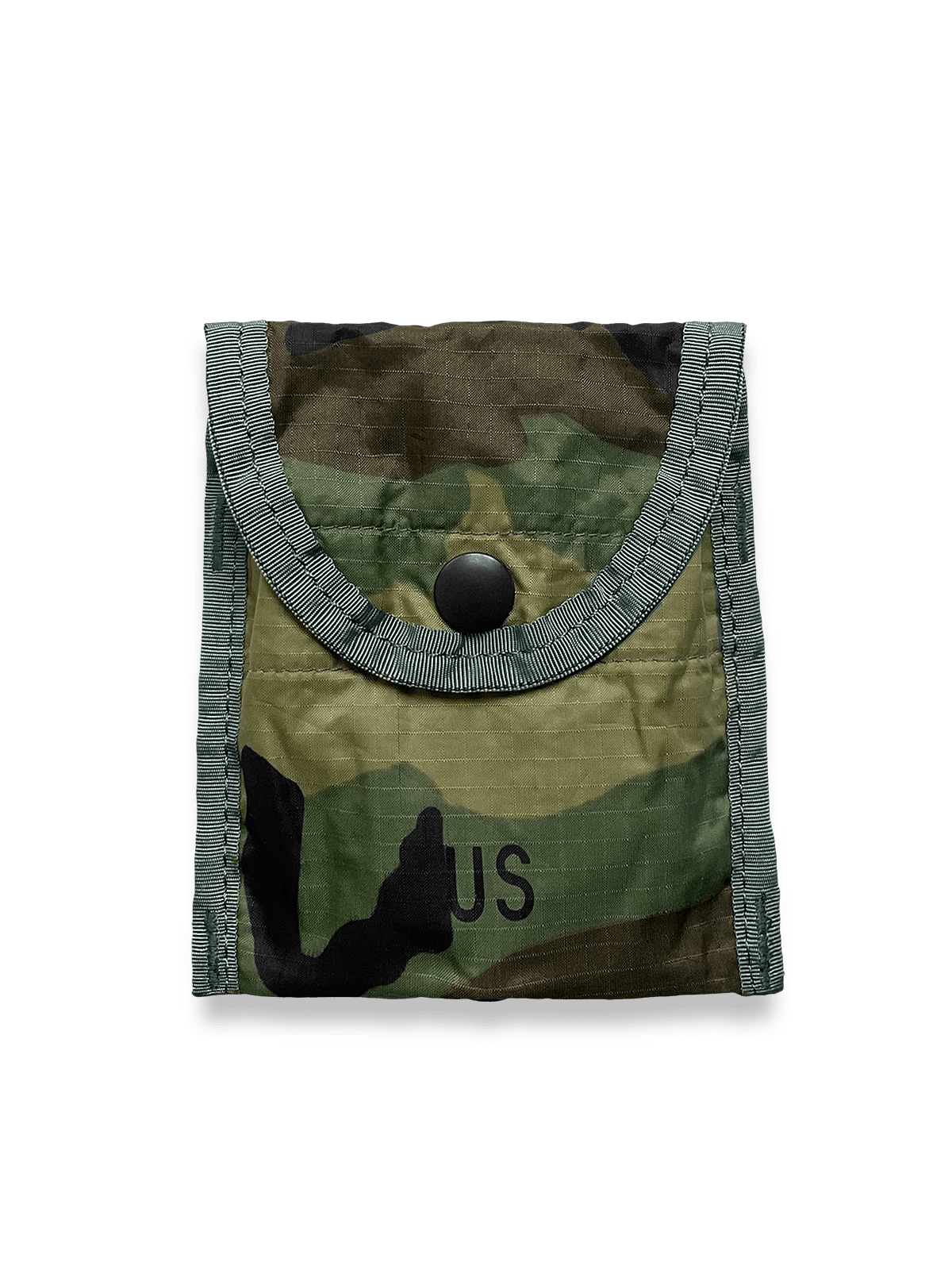 70年代アメカジ風MOLLE対応ナイロン製クイックアクセス収納バッグ。防水ナイロン素材とスナップ開閉、内部仕切りで機能性を高めたアイテム。