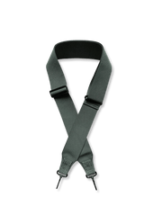 70年代アメカジOGスタイルのナイロン＆コットン混紡汎用ショルダーストラップ。マットブラック防錆加工と取り外し可能仕様を特徴とするアイテム。