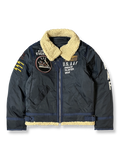 「74th FIGHTER SQ.」刺繍入りナイロン製B3フライトジャケット。