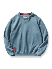 製品画像: 9色展開厚手フリース裏地のクルーネックスウェット全体展示