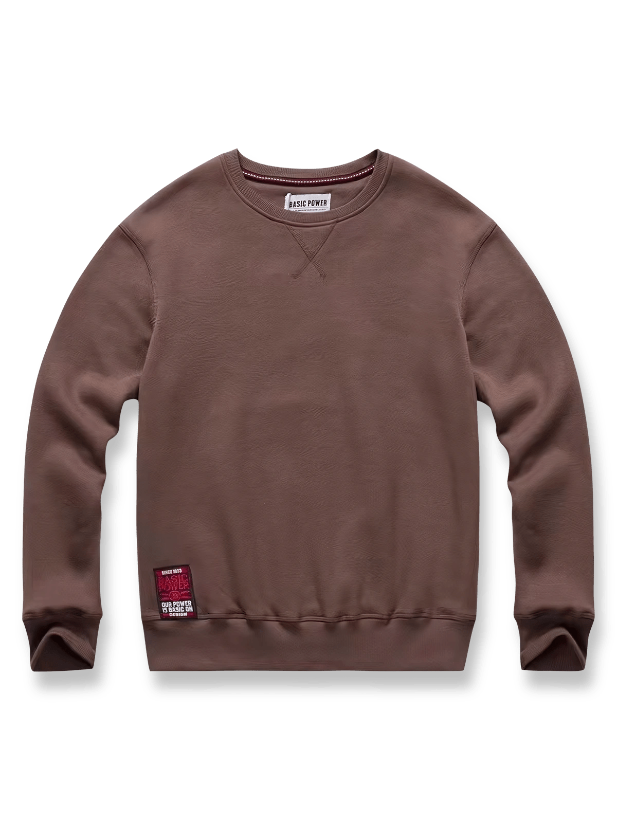 製品画像: 9色展開厚手フリース裏地のクルーネックスウェット全体展示