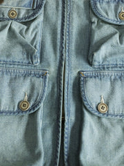 ハニカムデニム フィッシングベスト