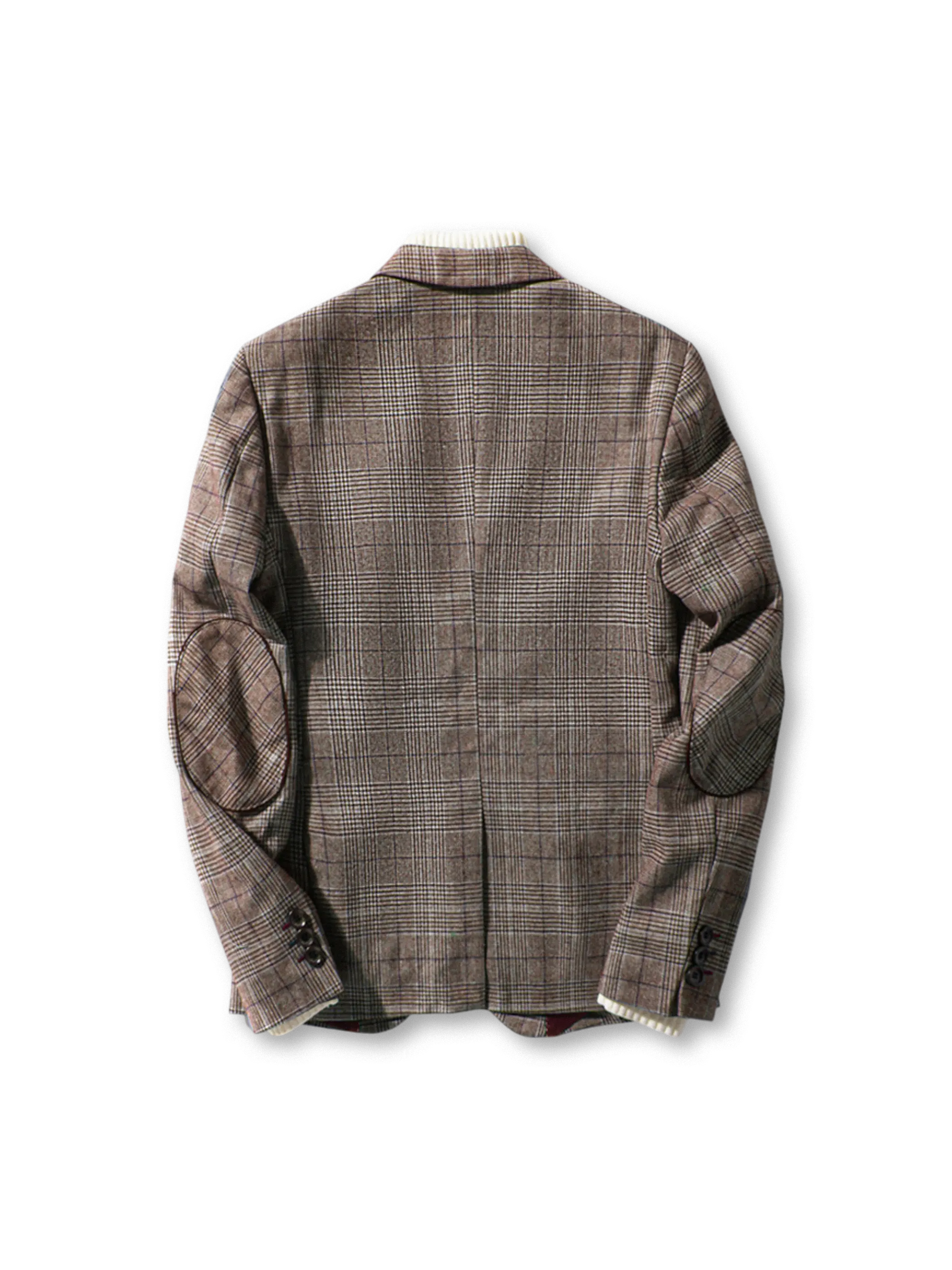 英国風チェック柄ウールジャケットの全体