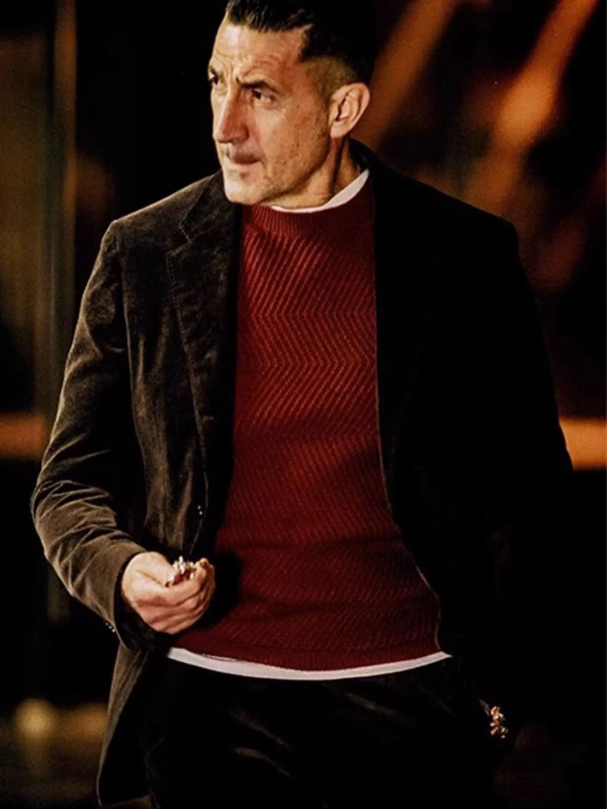 ダブルブレストコーデュロイジャケット全体