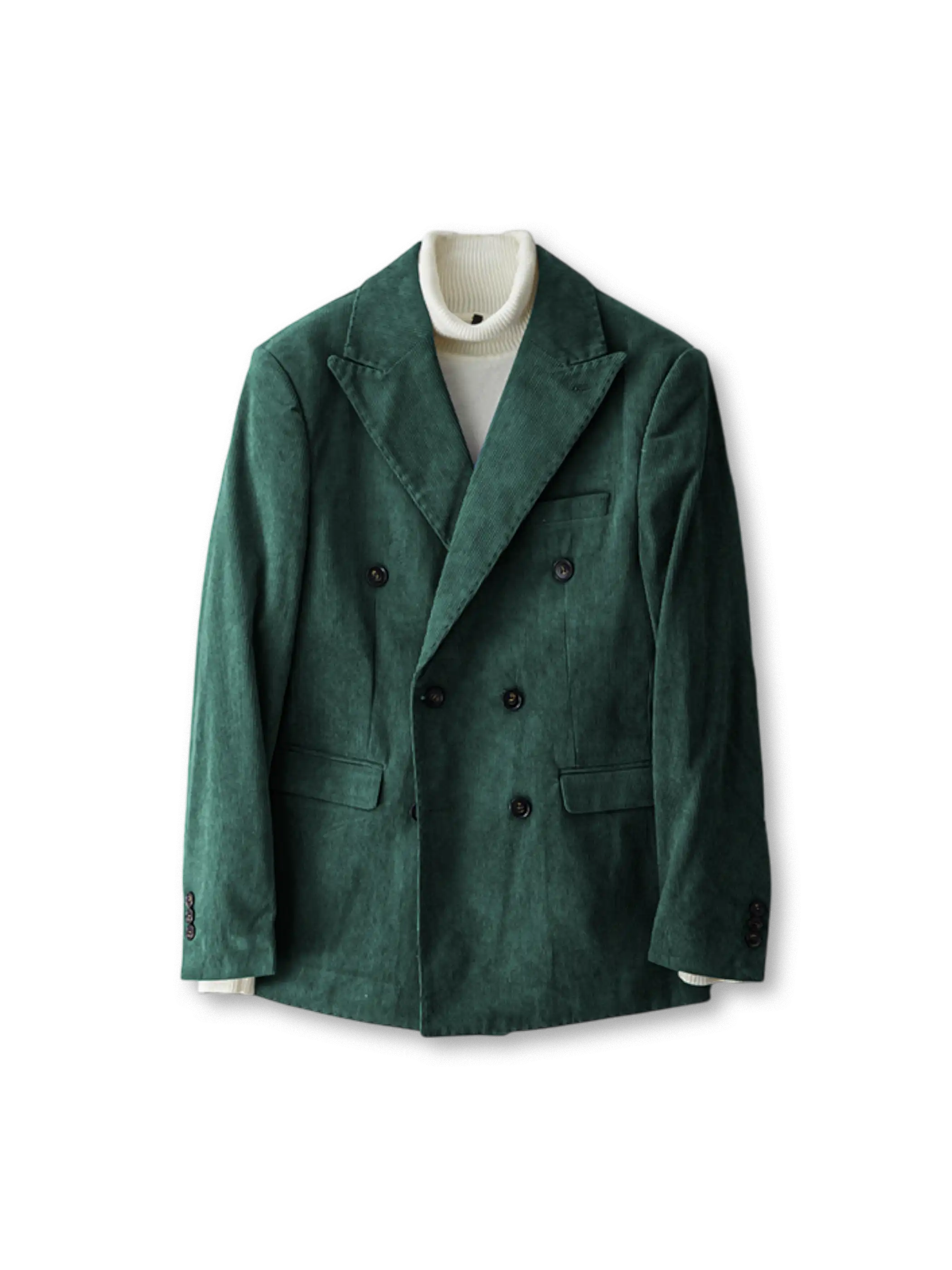 ダブルブレストコーデュロイジャケット全体