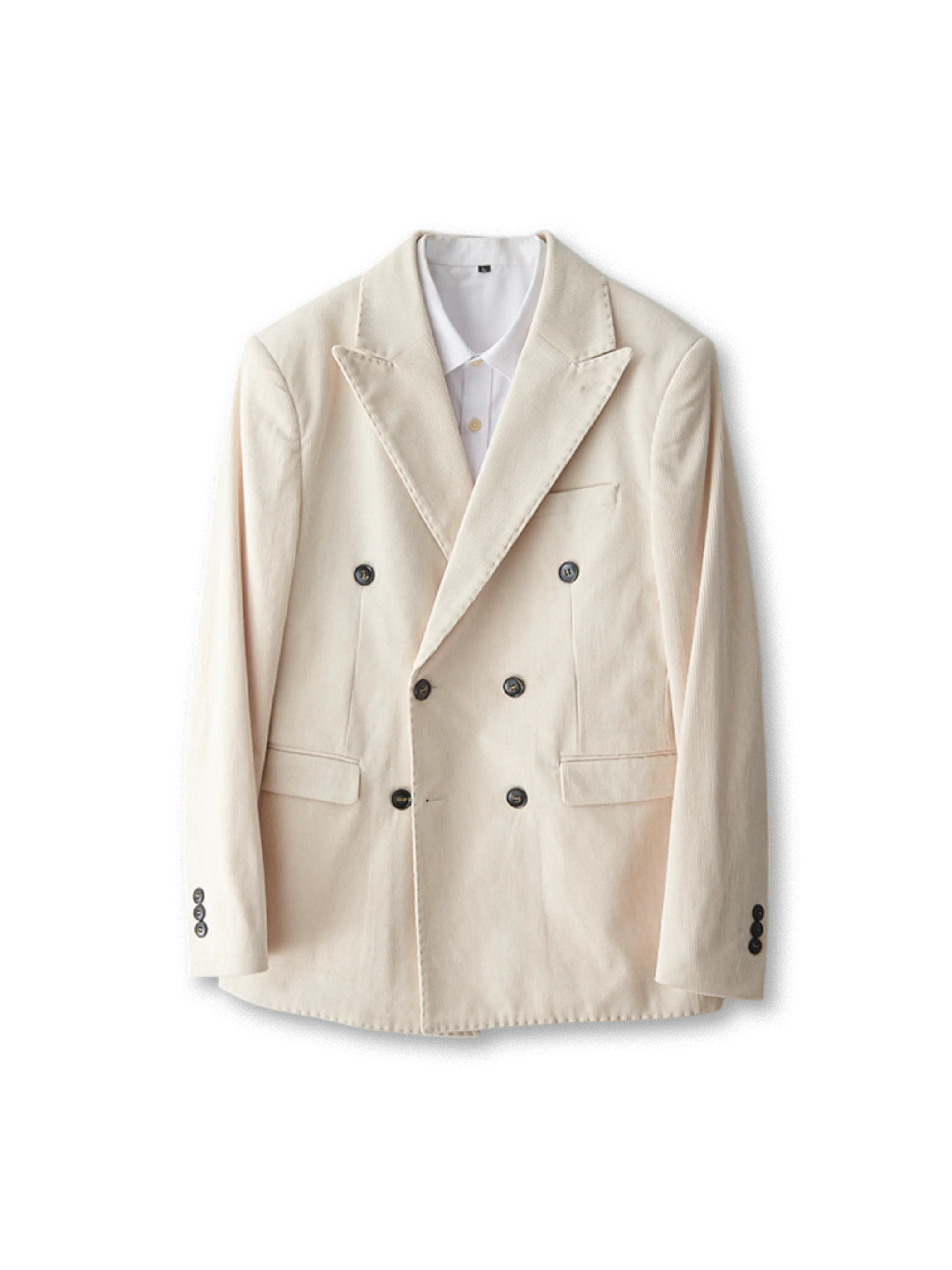 ダブルブレストコーデュロイジャケット全体