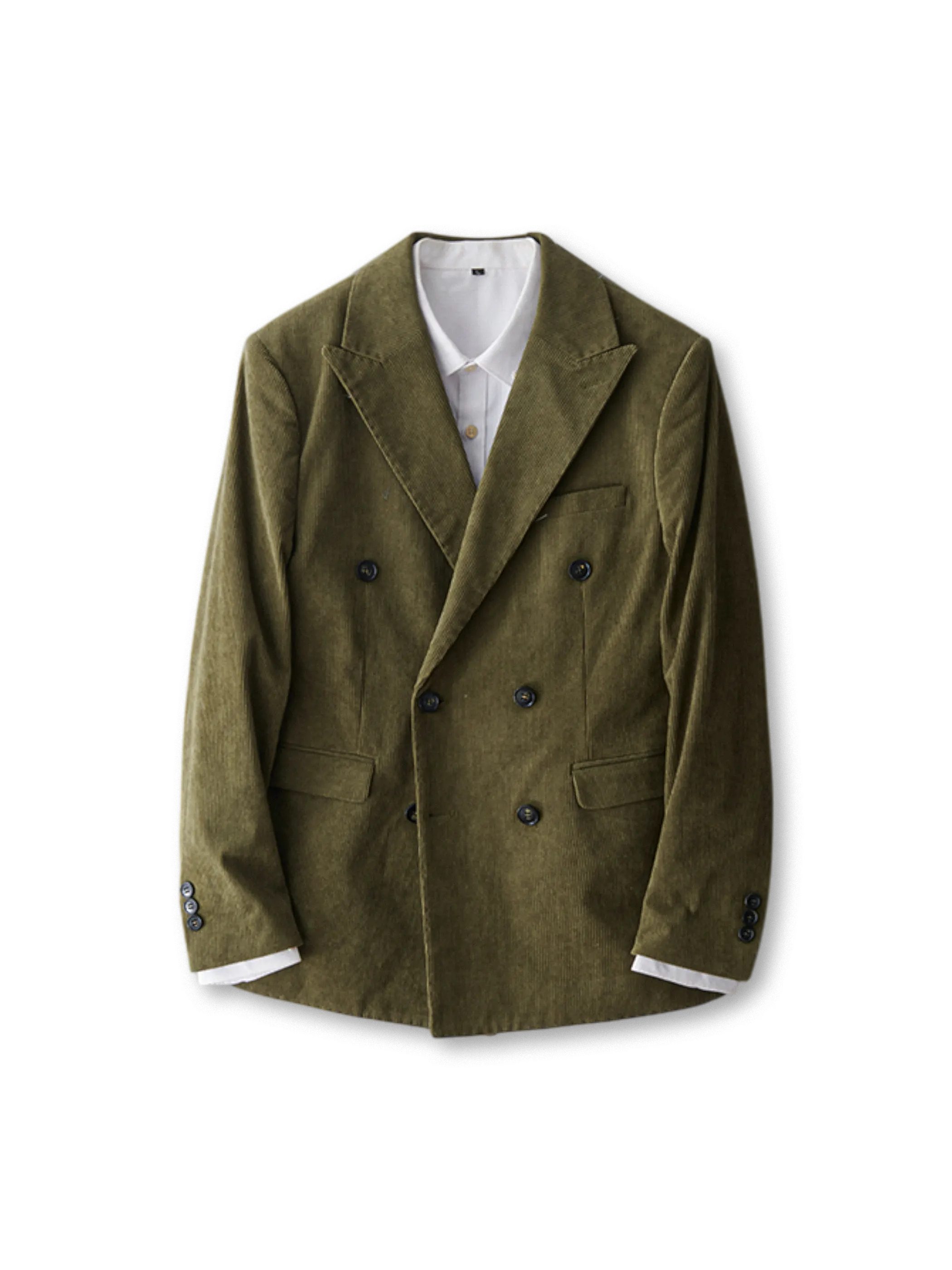 ダブルブレストコーデュロイジャケット全体