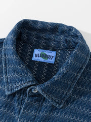 ヴィンテージウェーブデニム長袖シャツ