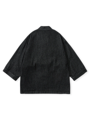 ジャガードウォッシュデニムパッチワークシャツ