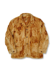 正面から見た鉄錆染めコットンワークジャケット