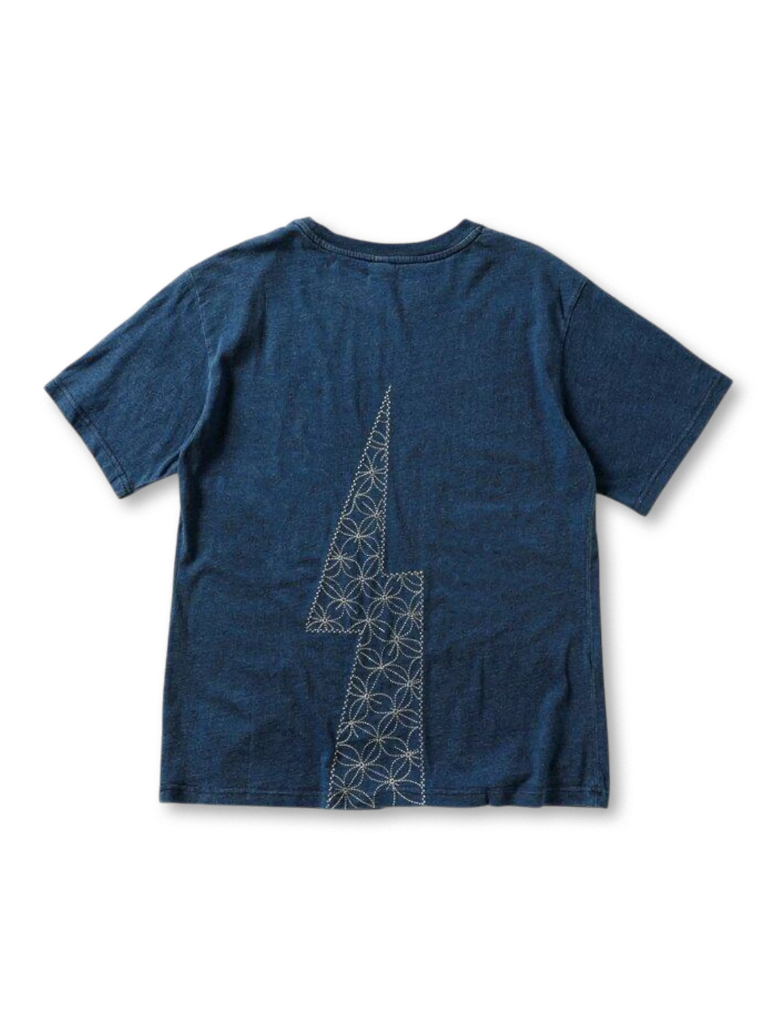 藍染め刺繍ショートスリーブTシャツ全体
