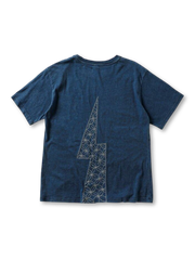 藍染め刺繍ショートスリーブTシャツ全体