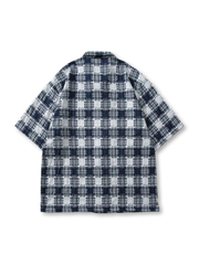 パッチワークチェックシャツ正面
