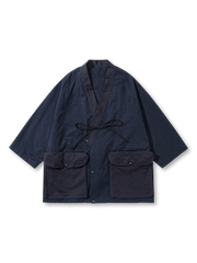 ベージュ×ブラウンの配色ノラギジャケット