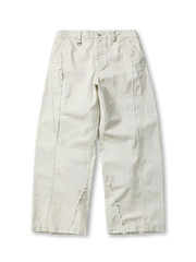 ヴィンテージ風サンドウォッシュカットオフポケットパンツ