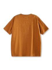 花色糸特有のムラ感が楽しめるヘビーウェイトTシャツ、フロントポケットに牛角ボタンが付いている