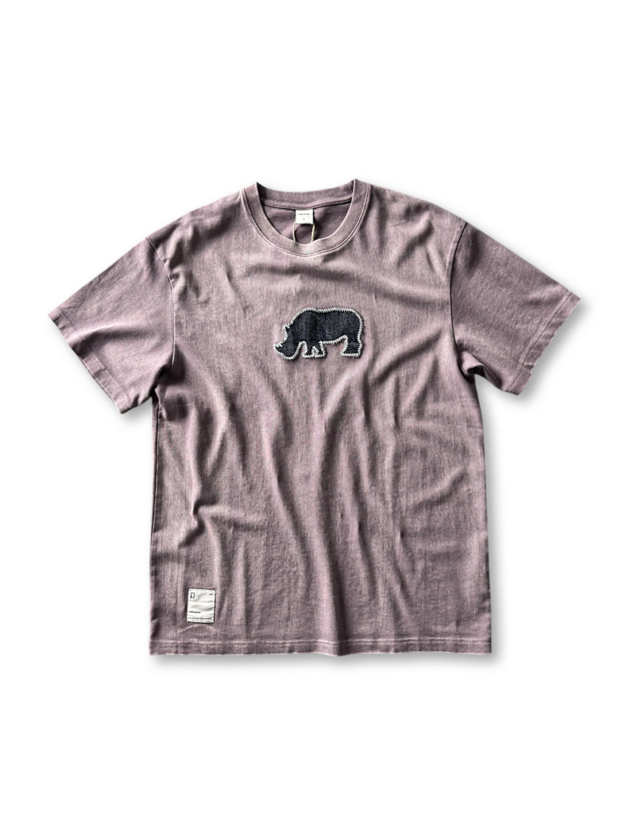 パッチ刺繍入りガーメントダイTシャツ