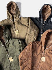 シープボアキャンバス フーデッドジャケット