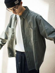 日本製ヘリンボーンCPOシャツ