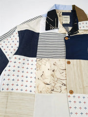 ヴィンテージ パッチワーク キューバシャツ