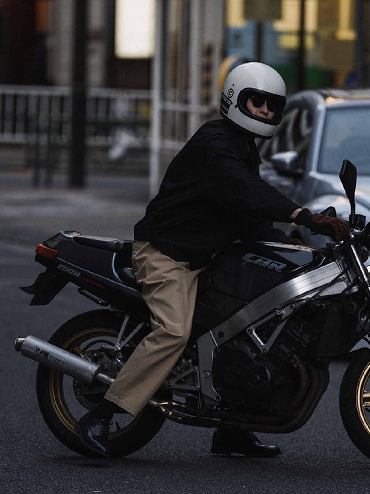 フレンチヴィンテージルーズワイドプリーツテーパードパンツ