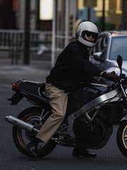 フレンチヴィンテージルーズワイドプリーツテーパードパンツ