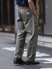 フレンチヴィンテージルーズワイドプリーツテーパードパンツ