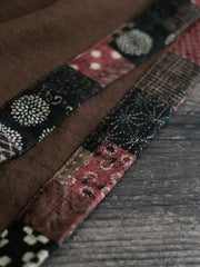 ブラウンヘムパッチTシャツ