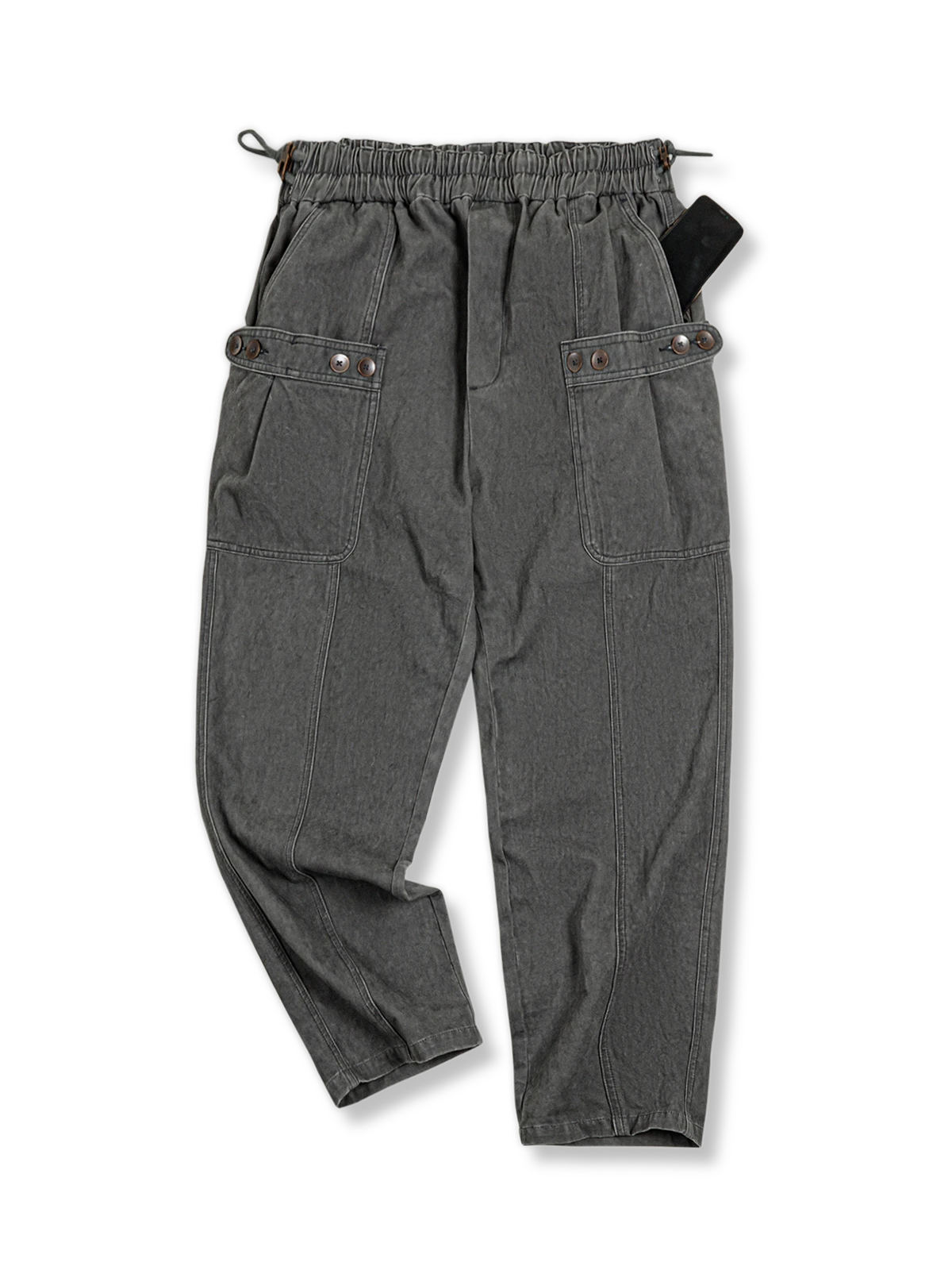 氷染め加工 ワイド カーゴパンツ